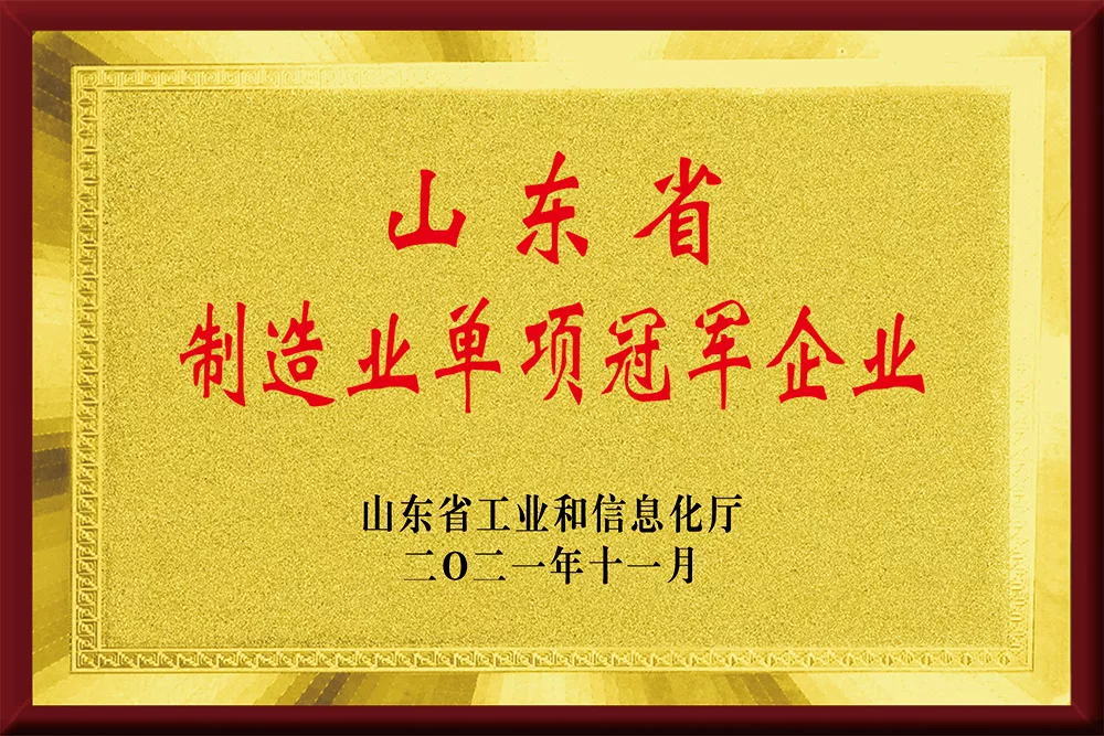 山东省制造业单项冠军企业